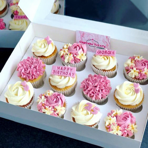 Caja de Embalaje para Cupcakes Reciclable de Alta Calidad Personalizada, Caja de Cartón para Pastel Impresa en Offset con Inserto y Ventana para Pastel Pequeño - Product Image 1