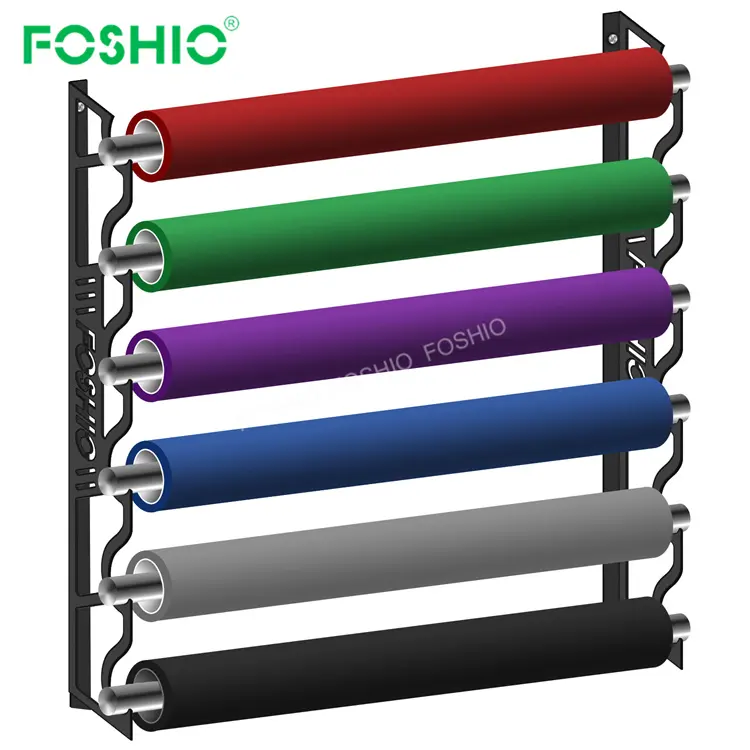 Foshio Giá Đựng Cuộn Vinyl Bọc Gắn Tường Bằng Thép Hợp Kim Logo Tùy Chỉnh