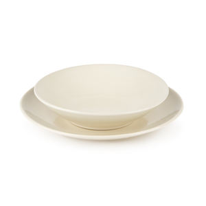 Servizio di Piatti Excelsa 18 Pezzi in Ceramica Color Crema, Lavabile in Lavastoviglie, Design Minimalista, Forma Rotonda, Stoviglie per Feste - Product Image 2