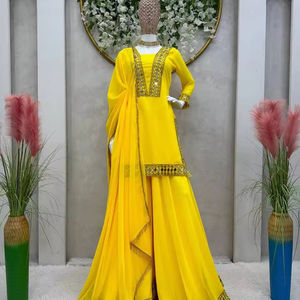 Impresión digital lehenga choli para damas navratri desgaste fabricante tasa Diseñador Partywear Foux gorgette Fabric Chaniya choli - Product Image 1