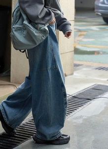 High Street Wear Boys & Men's Women's Vintage Medium Wash Mid Waist Straight Cotton Denim <b>Jeans</b> - Product Image 3