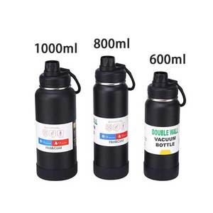 Bouteilles d'eau isothermes en acier inoxydable 1000ml 800ml 600ml avec affichage de la température, base en silicone, anti-fuite latérale - Product Image 5
