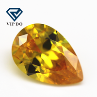 Qualité 5A 2x3mm-10x14mm, coupe poire, jaune doré, zircone cubique, pierres précieuses synthétiques en vrac, coupe à facettes, pierres CZ en forme de poire