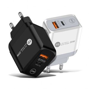 20W PD + <b>USB</b> QC3.0 Wall-Mounted Fast Charger with LED Lighting Design US <b>Plug</b> for Phone - Product Image 1