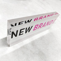 Bloc acrylique transparent personnalisé en gros pour impression photo, logo, signalétique, plaque de nom de bureau, support en plexiglas, bloc acrylique carré épais