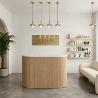 Ensemble complet de mobilier de salon en bois grainé 2026 – Nouveauté moderne, équipement complet pour salon de coiffure et décoration intérieure de barbier