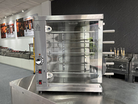 Elektrische draairooster oven voor kip, commerciële braadmachine voor kip, elektrische grill, verticale vlees BBQ kip rotisserie oven