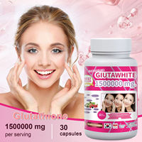 Capsules Glutawhite 1500000mg Haute Puissance L-Glutathion Collagène Vitamine C pour Éclaircissement de la Peau et Éclat Lumineux – Complément Alimentaire