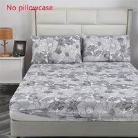 Ensemble de draps ajustés 3 pièces en polyester tricoté imprimé, écologique, imperméable, doux pour la peau, style américain, housse de lit, protège-matelas