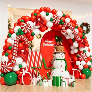 Wholesale Christmas <b>Balloon</b> <b>Arch</b> Set Red Green White Latex <b>Balloons</b> Home Outdoor Christmas Scene Decorations - Product Image 3