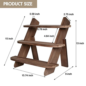 Étagère de rangement en bois naturel, support pour plantes d'intérieur et d'extérieur, pour Funko Pop, boucles d'oreilles, bagues, bijoux, organisateur de comptoir de salle de bain - Product Image 2
