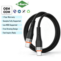 Kabel USB C Pengisian Daya Super Cepat 120W Tugas Berat, Kabel Data Tipe-C Tahan Lama Anti-Lentur untuk Ponsel Android Laptop