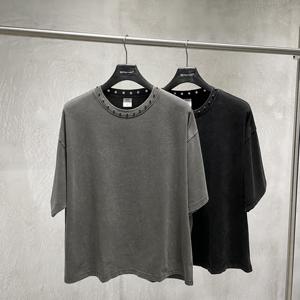 Camiseta de Manga Corta de Color Sólido Personalizada de Alta Calidad para Hombre, 100% Algodón, Básica, Informal, Transpirable, Ligera, para Uso Diario en Verano, 220g - Product Image 1