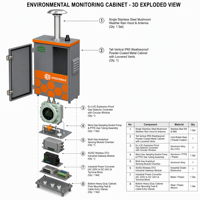 Ensenmax AQ-1000 WIFI RJ45 P65 Layar LCD Monitor Kualitas Udara CO/CO2/PM2.5/PM10/Ozon/NO2 TVOC SO2 Suhu Kelembaban