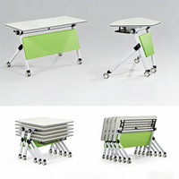 Bureau pliant pour deux personnes, rangement facile |   Salles de conférence d'hôtel |   Tables de formation