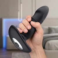 Großhandel Erwachsenen-Silikon-Sexspielzeuge Elektrisch Ferngesteuerter Wasserdichter Analplug Rückkammer-Vibrations-Masturbations-Massagegerät