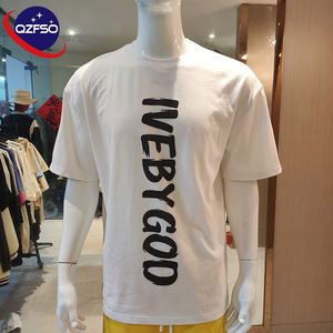QZFSO haute qualité 100% coton graphique T-Shirt hommes été T-Shirt Logo personnalisé Streetwear surdimensionné goutte épaule T-shirt pour hommes - Product Image 1