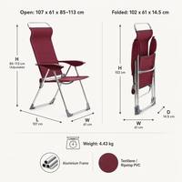 Chaise de camping pliable confortable et légère en aluminium de luxe pour usage extérieur, design moderne, portable, plage, parc, logo personnalisé