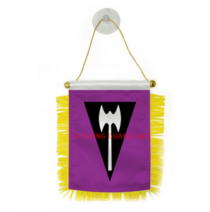 Drapeau miniature personnalisé « Victoire sur le SIDA » à succès – Série arc-en-ciel <span class=keywords><strong>LGBT</strong></span>, design suspendu avec ventouse pour décoration de voiture - Product Image 2