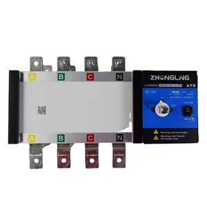 ATS interruptor de transferência 1000A para gerador ZGHONGLING elétrico auto Change over Switch ATS Switch para genset diesel