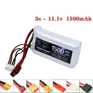 Batterie Lipo 3S 45C 11.1V 1500mAh pour voitures RC, avions, bateaux, quadricoptères et drones - Pièce de rechange de mise à niveau 1 pièce - Product Image 5