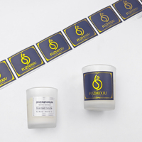 Étiquettes personnalisées sur mesure en rouleau, imperméables, avec impression dorée, pour bouteilles de parfum, bouteilles de bougies, autocollants avec logo pour emballage