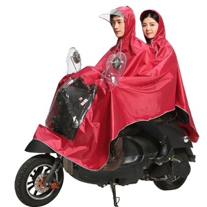 เสื้อกันฝนพีวีซีแบบขายส่งสำหรับสองคน สำหรับขี่สกู๊ตเตอร์ ป้องกันน้ำได้ดี เสื้อแจ็คเก็ตกันฝนสำหรับขี่มอเตอร์ไซค์ - Product Image 5