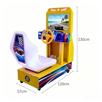Simulateur de course à monnayeur pour enfants, simulateur de conduite automobile, machine de jeu d'arcade de course avec écran LCD 22'' pour centres de jeux
