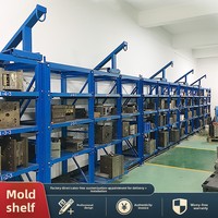 Étagère de stockage robuste pour moules, rayonnage semi-ouvert à tiroirs, présentoir rectangulaire en acier pour moules, démontable