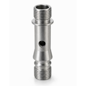 Adaptateur et connecteur de tuyau creux à double filetage en aluminium CNC de haute qualité pour lignes de fluides ou de gaz - Product Image 1