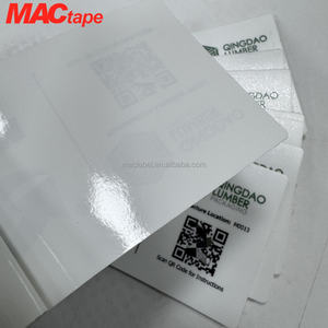 Rouleau de ruban adhésif acrylique imperméable découpé sur mesure, autocollants transparents imprimés avec code QR, film de masquage vinyle personnalisé pour extérieur - Product Image 2