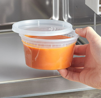 Gobelet jetable transparent en PP certifié écologique et compatible micro-ondes, personnalisable, de 8 à 32 oz, pour la vente à emporter, destiné aux restaurants
