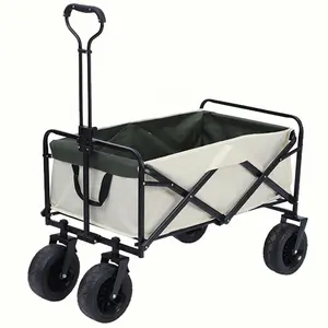 Hochwertiger Oxford Camping Wagon Günstige Outdoor Großhandel Trolley Wagon Faltbarer Camping wagen zum Wandern Lebensmittel einkauf