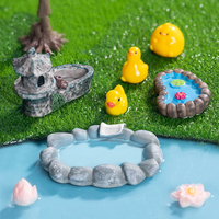 Miniatur Lanskap Model Kolam Mini DIY Miniatur Dekorasi Taman Peri Kolam Mikro Ornamen Kerajinan Resin Dekorasi Bonsai Pot