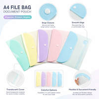 Enveloppes en plastique pour bureau scolaire, pochettes polyvalentes, classeurs format DL/CHECK, enveloppes porte-documents avec poche pour étiquette