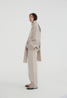 Ensemble Deux Pièces Élégant Femme en Cachemire et Laine avec Écharpe – Pull en Maille Uni Personnalisable