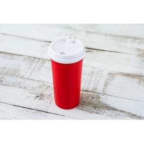 Eco Choice PP <b>Plastic</b> <b>Cup</b> with Lid Reusable Colorful Drinking Tumbler for Iced Coffee and Smoothies with Straw Hole Design - Product Image 1