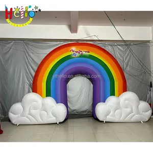 Arco gonfiabile su misura della festa di pubblicità dell'arco gonfiabile della decorazione del giardino arcobaleno