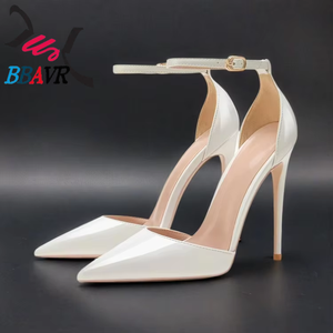 Sandales à talons pour femme ODM/OEM, escarpins à bout pointu de 12 cm, talon fin, bout ouvert, chaussures d'été - Product Image 3