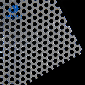 Tôle perforée en acier inoxydable 316 à trous ronds de 2 à 5 mm, métal perforé avec surface passivée pour support de filtre - Product Image 1