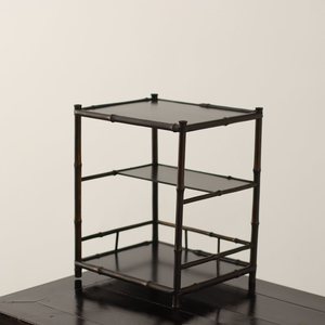 Bamboo <b>Tea</b> Display Rack Square <b>Standing</b> Storage Holder For Home Living Room Use - Product Image 4