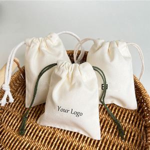 High Quality Eco-Friendly Cotton Canvas <b>Drawstring</b> Bag <b>Pouch</b> for Eyelashes Glasses Earrings Cosmetics Wigs Gifts Packing - Product Image 6