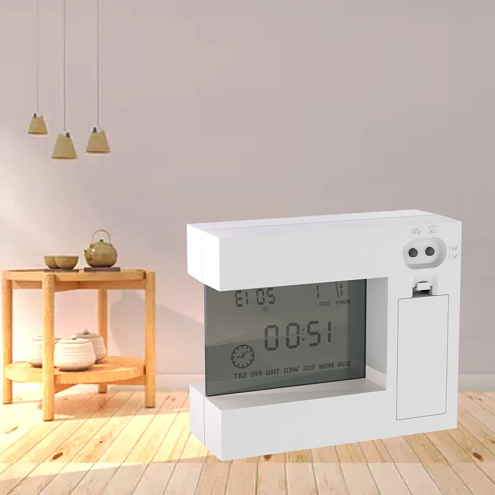 Hot sell Modern Desk LCD Digital Weather Alarm Clock With Flip Clock With Calendar magnetic kitchen timer clock