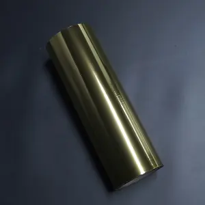 PET metalize altın ve gümüş folyo termal laminasyon filmi laminasyon rulo ambalaj sanayi karton ambalaj için