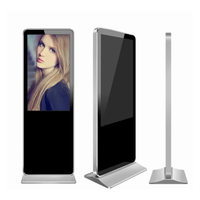 Kiosque publicitaire intelligent Android LCD FHD 55 pouces avec écran tactile capacitif, support au sol intérieur, IP65, pour affichage numérique et orientation en ascenseur