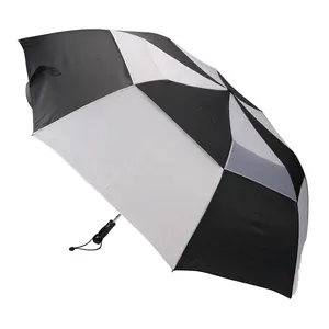 Windproof Automatic 2 Fold Golf Umbrella with carry bag
