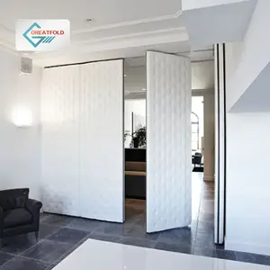 Yüksek son ev hareketli deri duvarlar konut işletilebilir sürgülü bölme duvar sistemleri hareketli bölüm yatak odası için