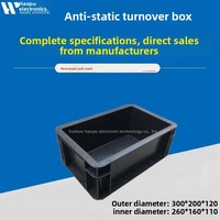 Boîte de rangement antistatique en plastique fabriquée par des professionnels Conteneur de stockage ESD spécialisé pour l'atelier Smt