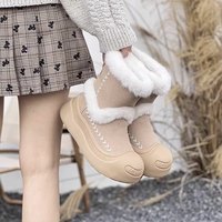 Nouvelles bottes de neige mi-mollet pour femmes Hiver 2026, tige en polyuréthane, doublure en peluche, isolation extra-épaisse, antidérapantes et imperméables