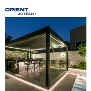 <span class=keywords><strong>Pergola</strong></span> bioclimatique personnalisée <span class=keywords><strong>Pergola</strong></span> motorisée imperméable personnalisée moderne à toit en aluminium - Product Image 2